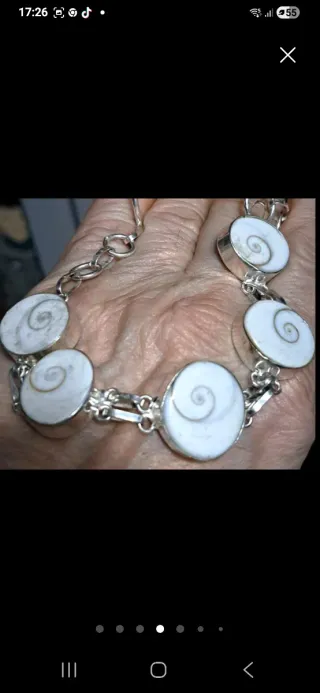 Set collana e bracciale occhio di Shiva + 925