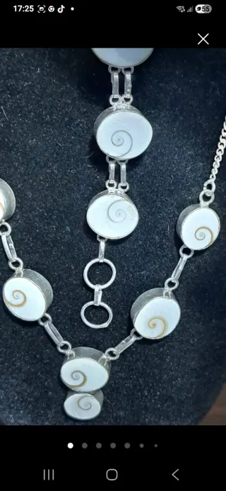Set collana e bracciale occhio di Shiva + 925