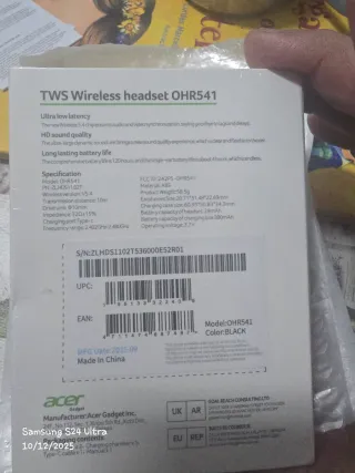 Auriculares Acer OHR541 TWS Bluetooth