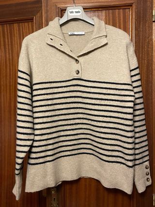 Jersey beige de rayas