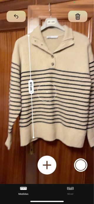 Jersey beige de rayas