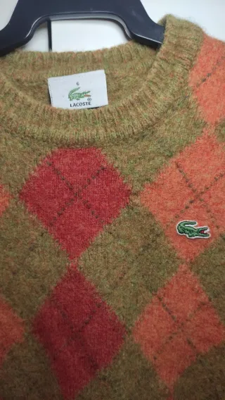 Jersey Lacoste Mujer Argyle Lana Talla XS