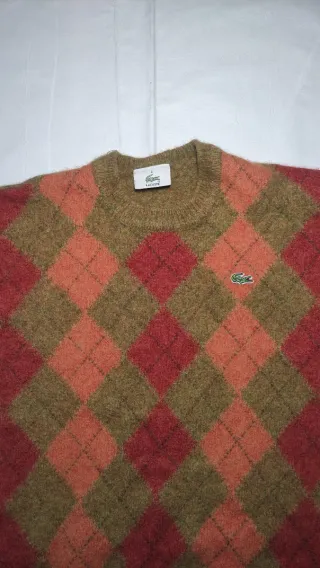 Jersey Lacoste Mujer Argyle Lana Talla XS