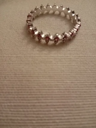 Anillo Acero Rosa y Plateado