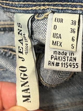 Pantalón Mango Talla 38 Azul
