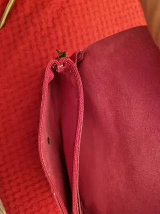 Bolso rosa piel dorado