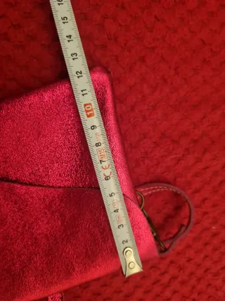 Bolso rosa piel dorado