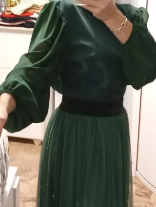 Conjunto Vestido Fiesta Verde