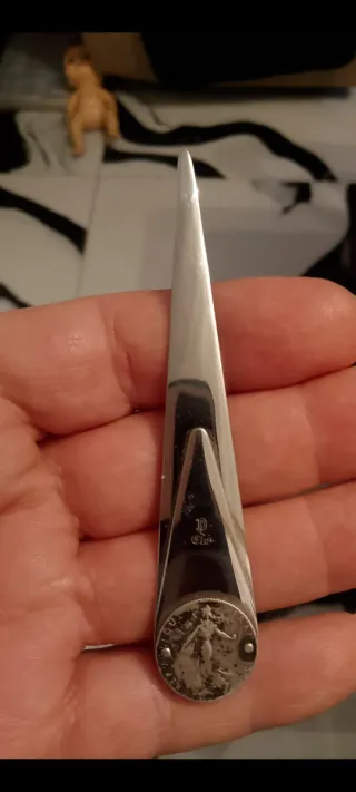 Abrecartas Plata Monedas