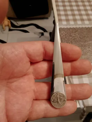 Abrecartas Plata Monedas