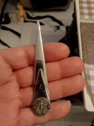 Abrecartas Plata Monedas