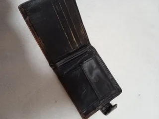 Cartera Piel Genuina Múltiples Compartimentos