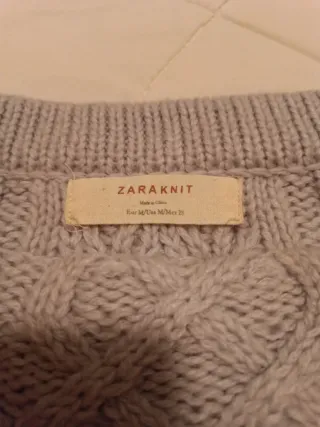 Jersey Zara Gris Talla M