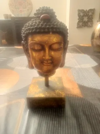 2 Figuras Buda Madera Maciza