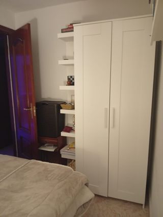 Armario blanco 2 puertas madera