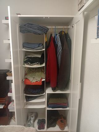 Armario blanco 2 puertas madera