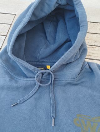 Sudadera Wolher Azul con Logo Verde