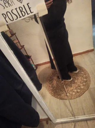 Abrigo Zara Negro Elegante Talla M