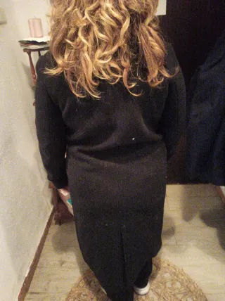 Abrigo Zara Negro Elegante Talla M