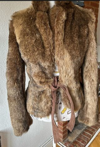 Chaqueta Zara pelo marrón talla S