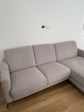 Divano 3 posti e chaise longue grigio comodissimo