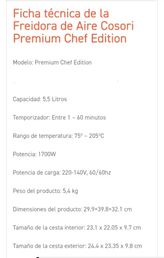 Cosori Chef Edition Premium 5,5L