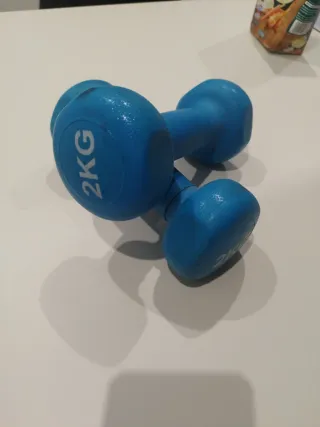 Juego Mancuernas 2 kg Azul