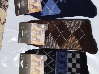 3 paia calze lana merino uomo taglia 40-46