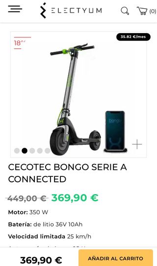 Patín Eléctrico Cecotec Bongo Serie A