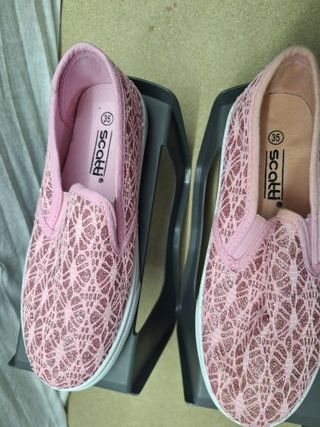 Scarpe senza lacci rosa glitter taglia 35 donna