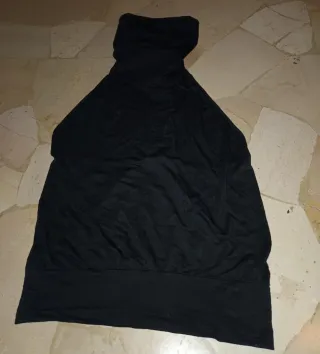 Top Denny Rose nero con paillettes taglia S