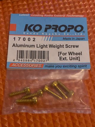 Tornillos aluminio oro para emisora KO PROPO