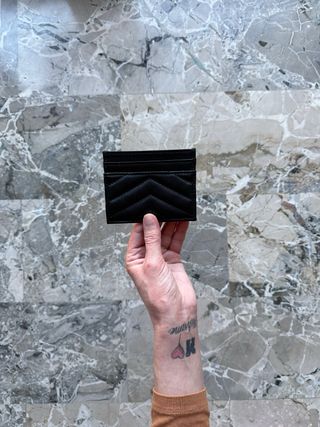 Portafoglio Saint Laurent Nero Trapuntato