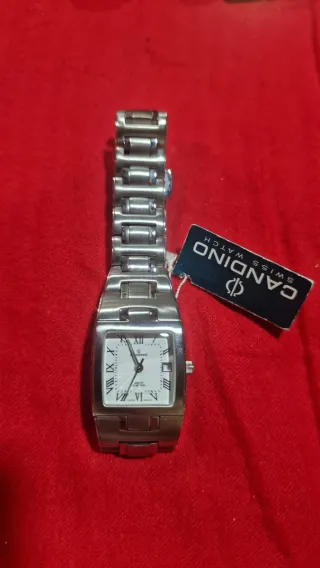 Nuovo orologio Candino da donna in argento e madreperla bianca