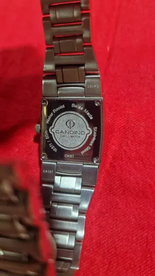 Nuovo orologio Candino da donna in argento e madreperla bianca