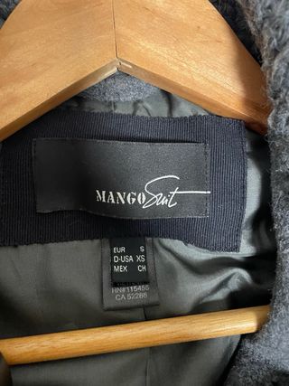 Abrigo gris largo Mango