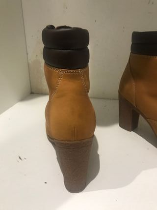 Botas Timberland Tacón Beige/Marrón