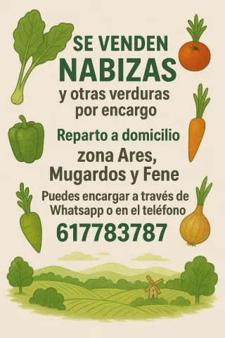 Se venden nabizas a domicilio madas de 1.5kg a 2,5