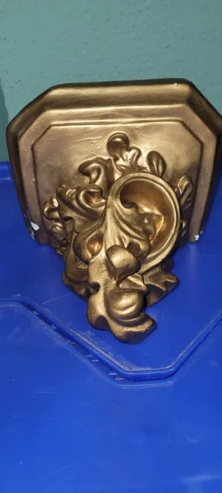 Juego de 2 ménsulas doradas