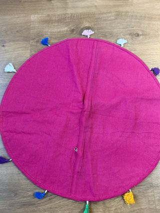 Funda Cojín Redonda Artesanal Multicolor