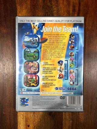 Sonic Heroes ps2 platinum