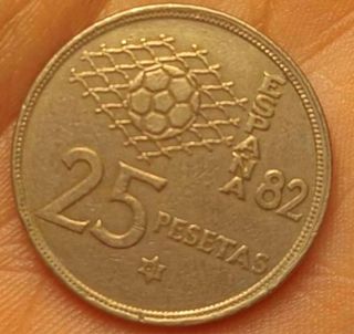 Moneda 25 Pesetas España 82 Estrella 81