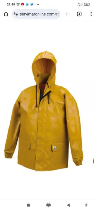 Chaqueta impermeable amarilla