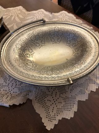 Cesto/Vassoio Argento Decorato