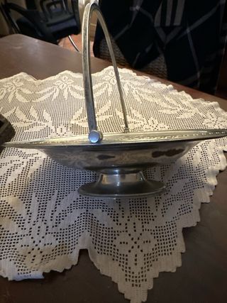 Cesto/Vassoio Argento Decorato