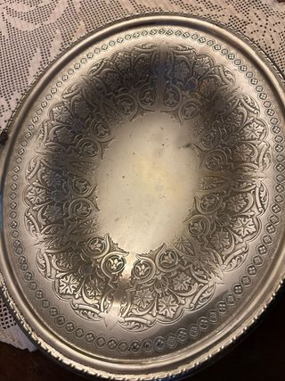 Cesto/Vassoio Argento Decorato