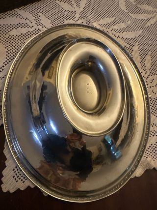 Cesto/Vassoio Argento Decorato