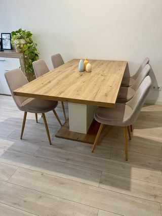 Mesa Comedor Extensible de Madera