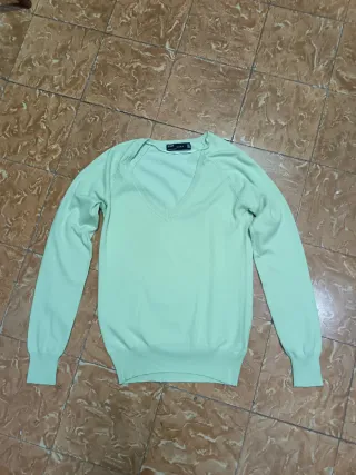 Jersey fino Zara verde mujer