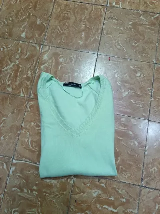 Jersey fino Zara verde mujer
